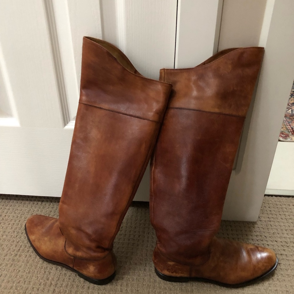 Gorgeous pair of Vintage Leather Distressed Knee High Boots